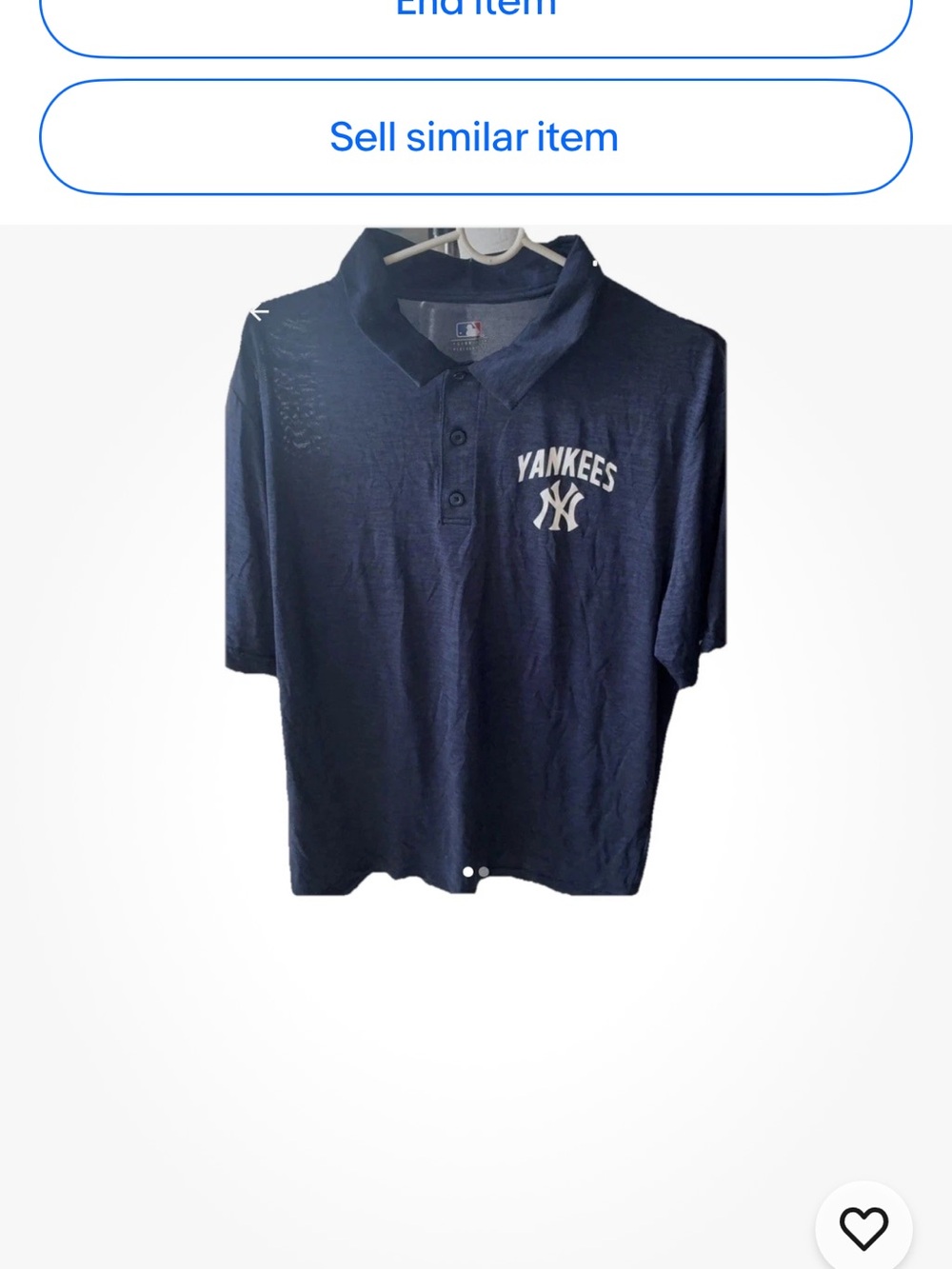 Genuine Merchandise Navy and White Yankees Polo Shirt
